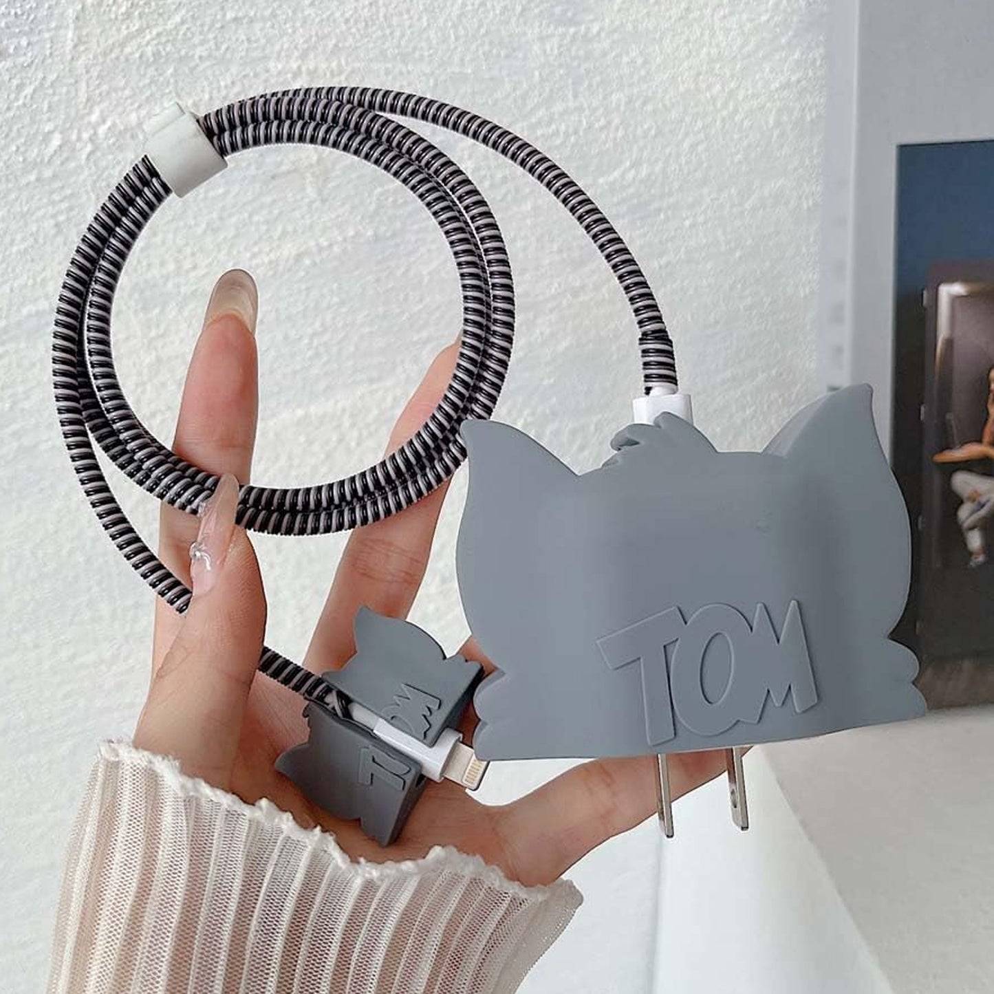 Cartoon Character Silicon Charger Case Cover For Ip 18-20w (Mix Design 1 Pc) - Essentials