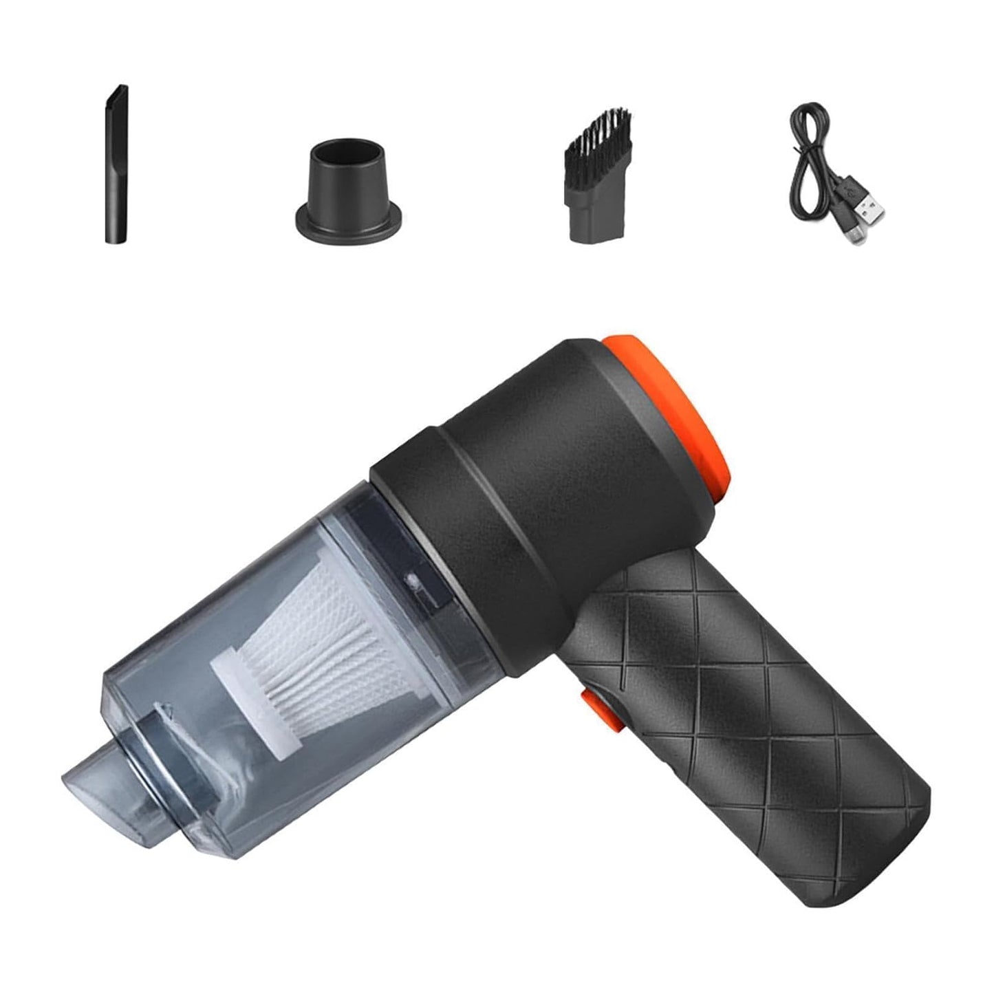 0390 Vacuum Cleaner Dust Collection 2 In 1 Car Vacuum Cleaner High-power Handheld Wireless Vacuum Cleaner Home Car Dual-use Portable Usb Rechargeable Mini Car Vacuum For Vehicle Home And Office - Essentials