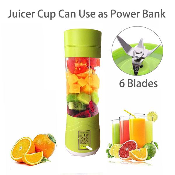 133 Portable Usb Electric Juicer - 6 Blades (Protein Shaker) - Essentials