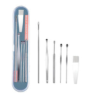 Ear Wax Cleaning Kit, Reusable Ear Wax Cleaner Tool Set with Storage Box - Ear Wax Remover Tool Kit (Silver) - Essentials