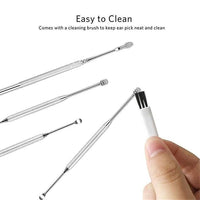 Ear Wax Cleaning Kit, Reusable Ear Wax Cleaner Tool Set with Storage Box - Ear Wax Remover Tool Kit (Silver) - Essentials