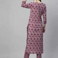 Floral Printed Women Cotton Women Kurta With Pant (2 Psc Set) - Essentials
