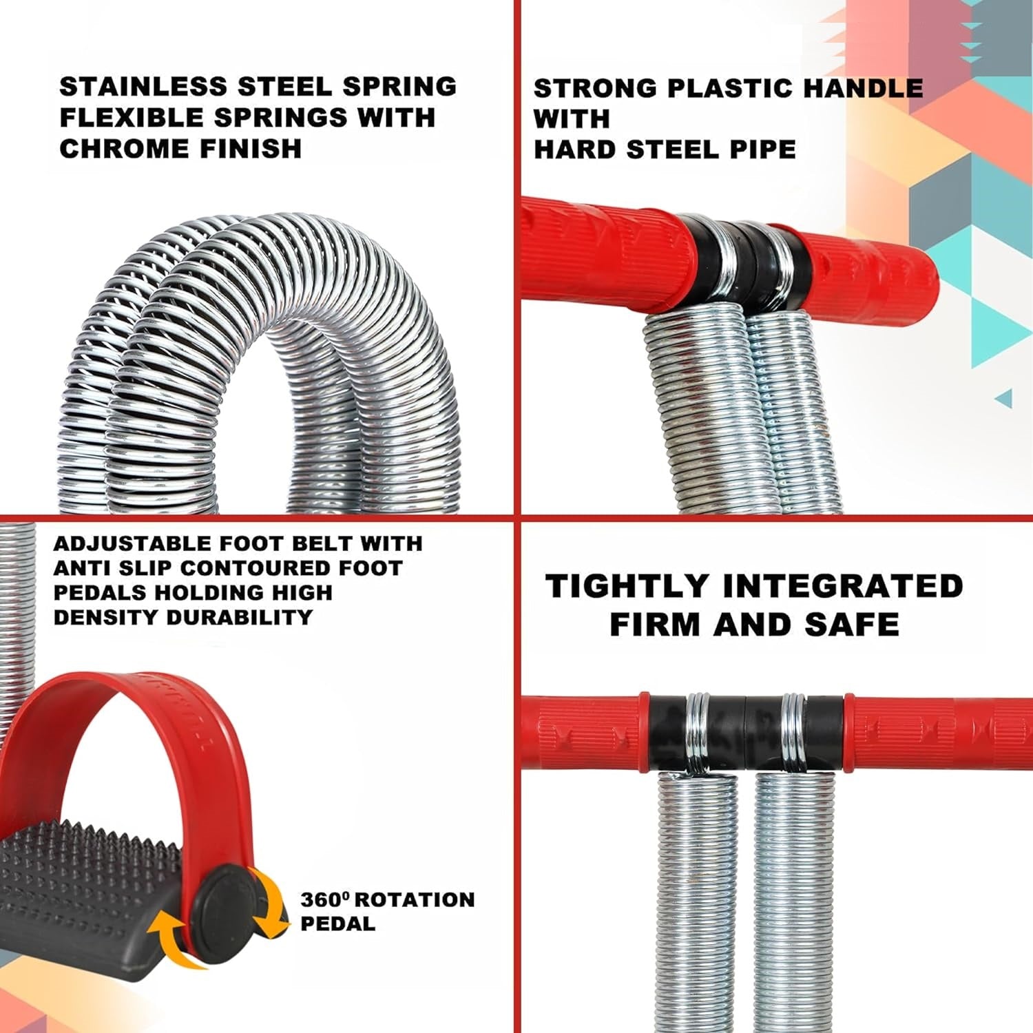 Premium Double Spring Tummy Trimmer Men and Women for Abs Workout, Exercise In Gym, Belly Exercise Waist Trimmer, Tummy Twister (Red & Black) - Essentials