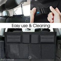 Car Trunk Organizer, Backseat Hanging Organizer With 8 Large Storage Bag Super Capacity, Waterproof Trunk Storage Bag - Essentials