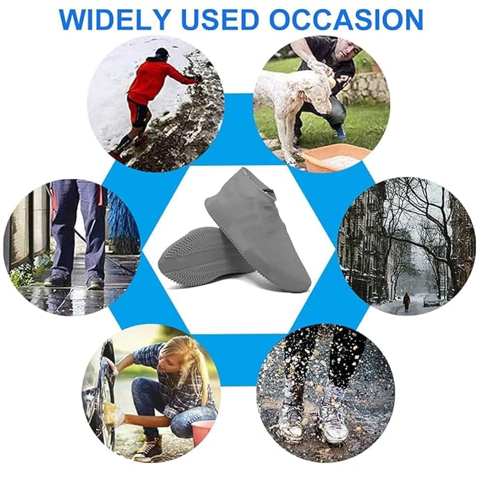Waterproof Shoe Covers Reusable Silicone Cover Shoes Rain Boots - Essentials