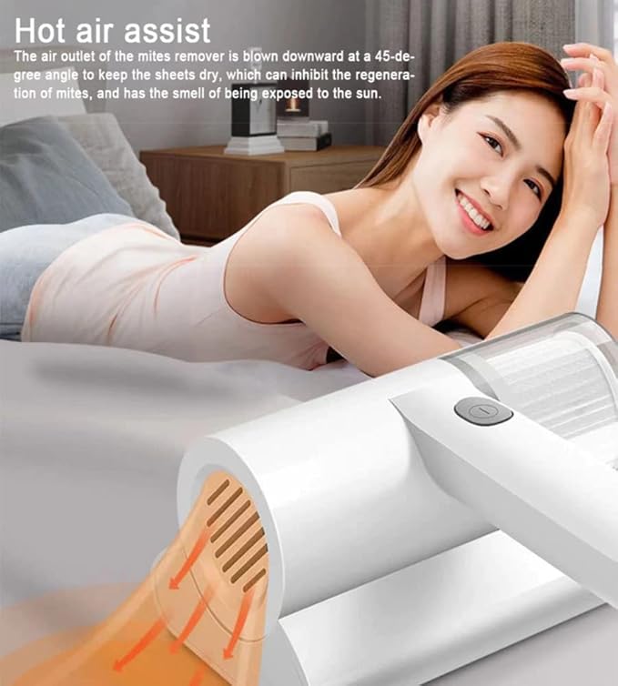 Portable Dust Suction Mites Remover Handheld Wireless Vacuum Cleaner Rechargeable Dust Remover Brush - Essentials