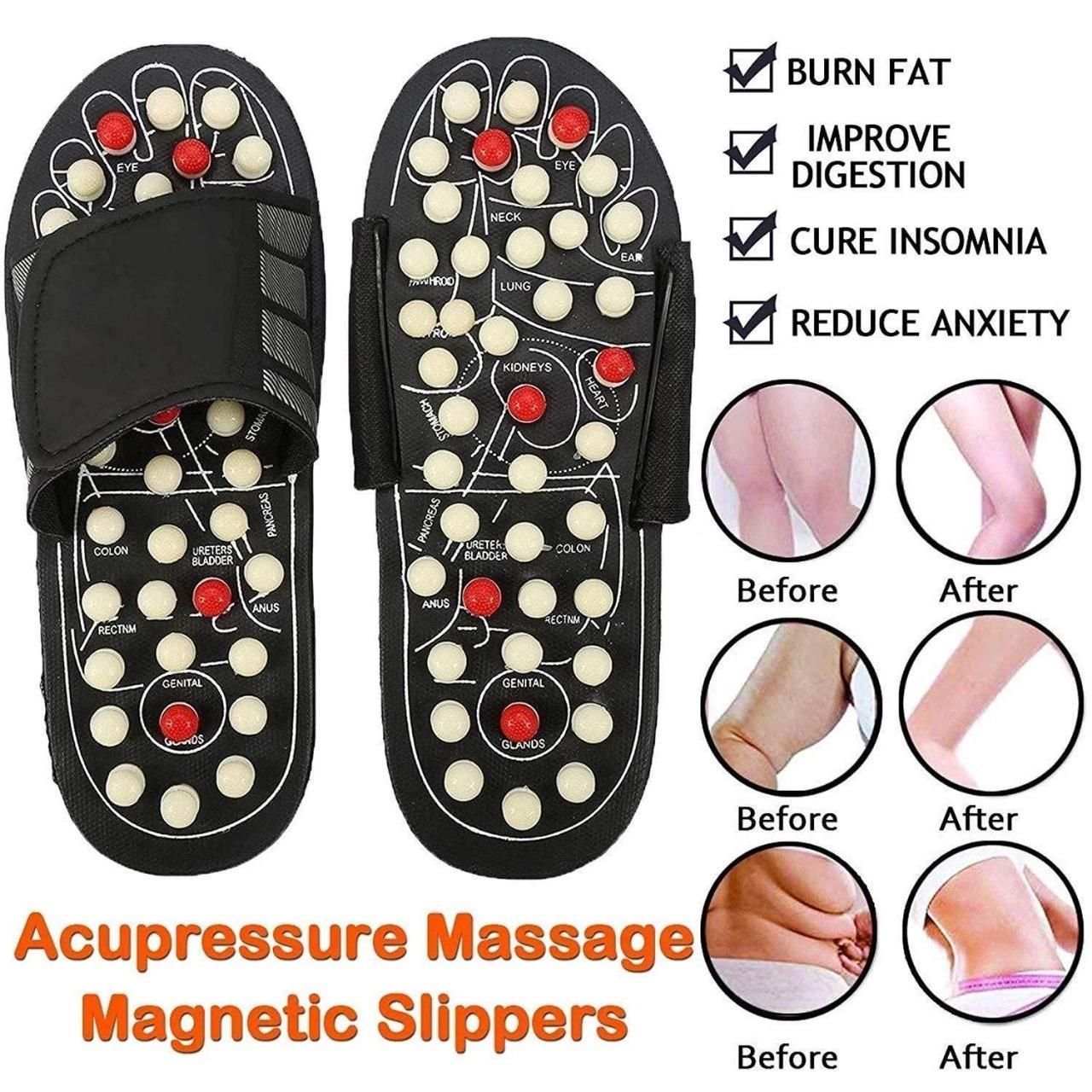 Acupressure and Magnetic Therapy Paduka Slippers for Full Body Blood Circulation For Men and Women - Essentials