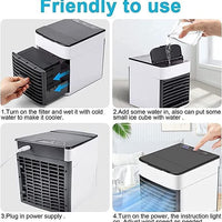 Portable Mini Air Conditioner Small Size 500Ml Water Tank USB Powered - Essentials