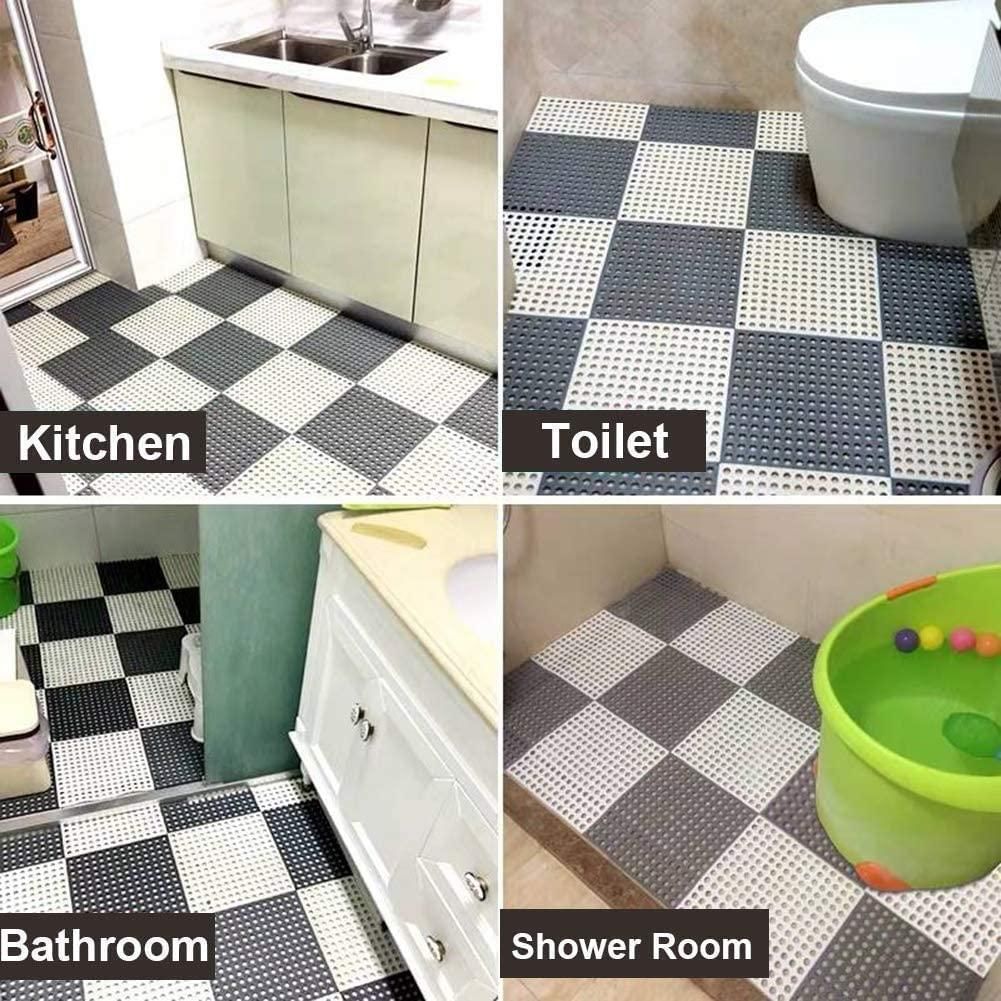 Bathroom Anti Slip Tile Mat (Pack of 2) - Essentials