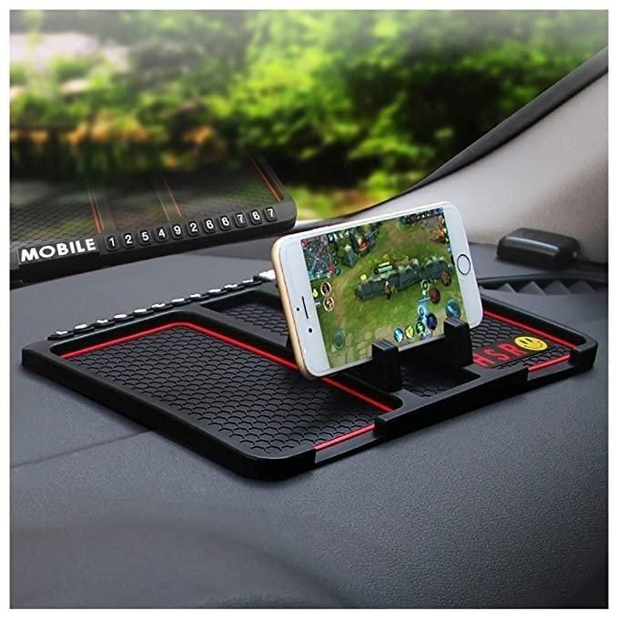 HSR Car Accessories Multifunction Phone GPS Holder Anti-Slip Silicone Pad and Car Mobile Holders for Car Dashboard - Essentials