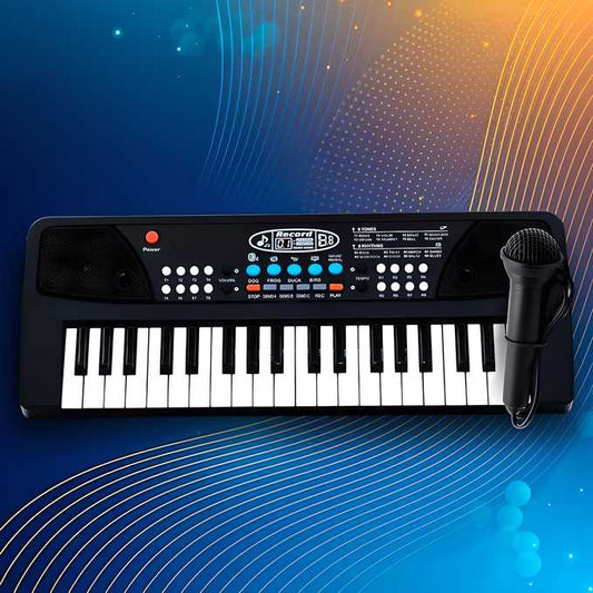 37 Keys Piano Keyboard Toy with Microphone, USB Power Cable & Sound Recording Function Analog Portable Keyboard - Essentials
