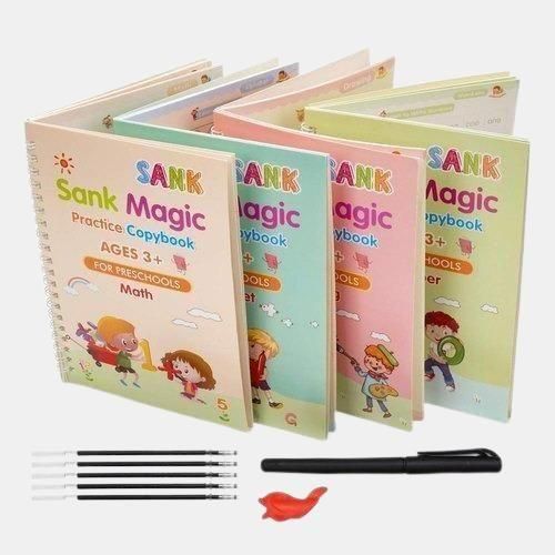 Sank Magic Practice Copybook (4 BOOKS,1 PEN,1 GRIP,10 REFILL) - Essentials