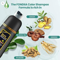 Unisex Instant Black Herbal Hair Dye Shampoo for Grey Hair Coverage 3 in 1(100ml) - Essentials