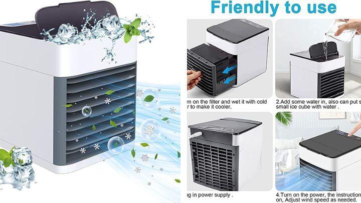 Portable Mini Air Conditioner Small Size 500Ml Water Tank USB Powered - Essentials