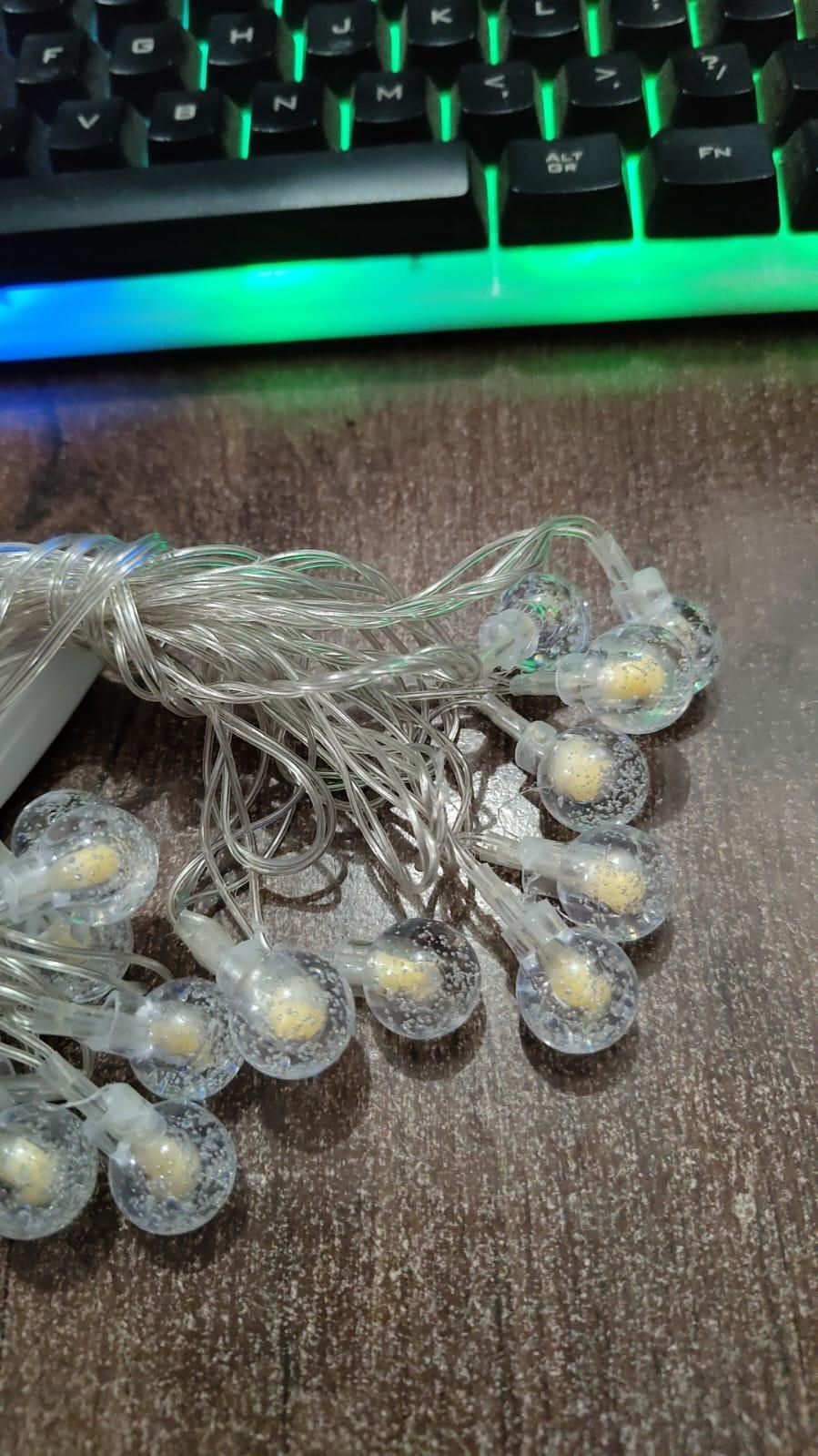 New 16 LED Crystal Balls String Light - Essentials