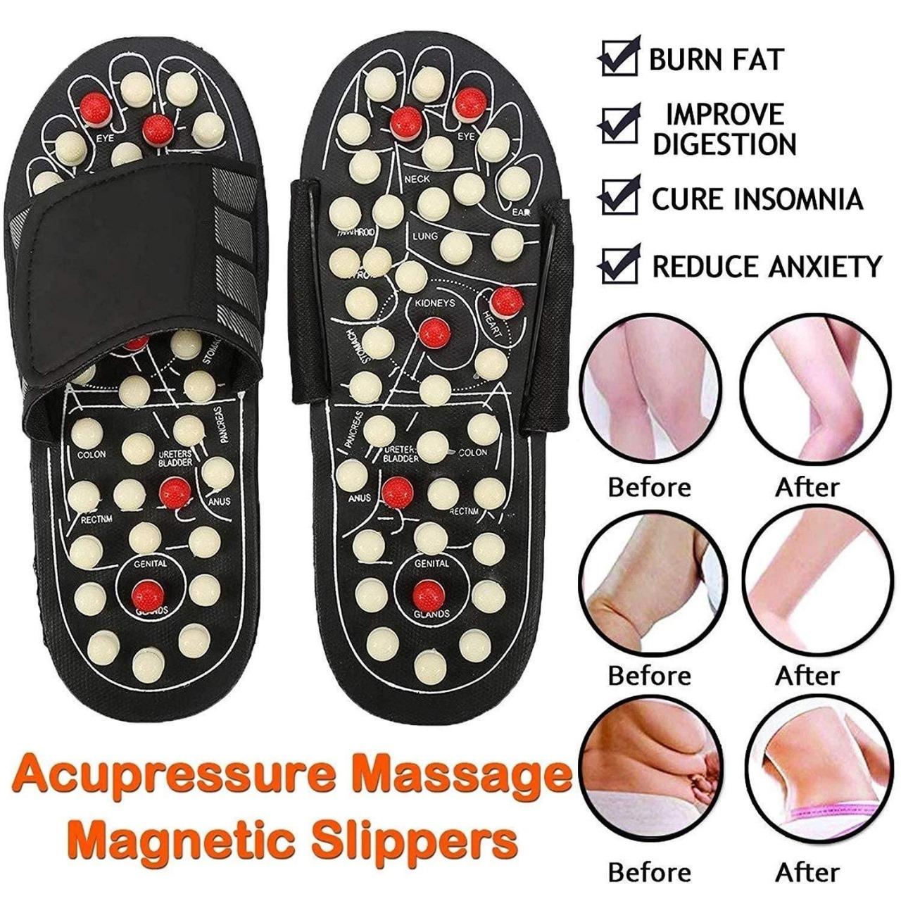 Acupressure and Magnetic Therapy Paduka Slippers for Full Body Blood Circulation For Men and Women - Essentials