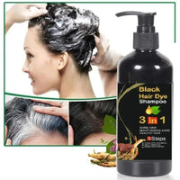 Unisex Instant Black Herbal Hair Dye Shampoo for Grey Hair Coverage 3 in 1(100ml) - Essentials