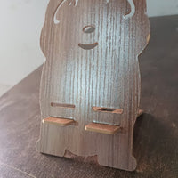 Wooden Cartoon Shape Design Mobile Stand  (1 Pc) - Essentials