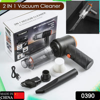 0390 Vacuum Cleaner Dust Collection  2 In 1 Car Vacuum Cleaner High-power Handheld Wireless Vacuum Cleaner Home Car Dual-use Portable Usb Rechargeable Mini Car Vacuum For Vehicle Home And Office - Essentials