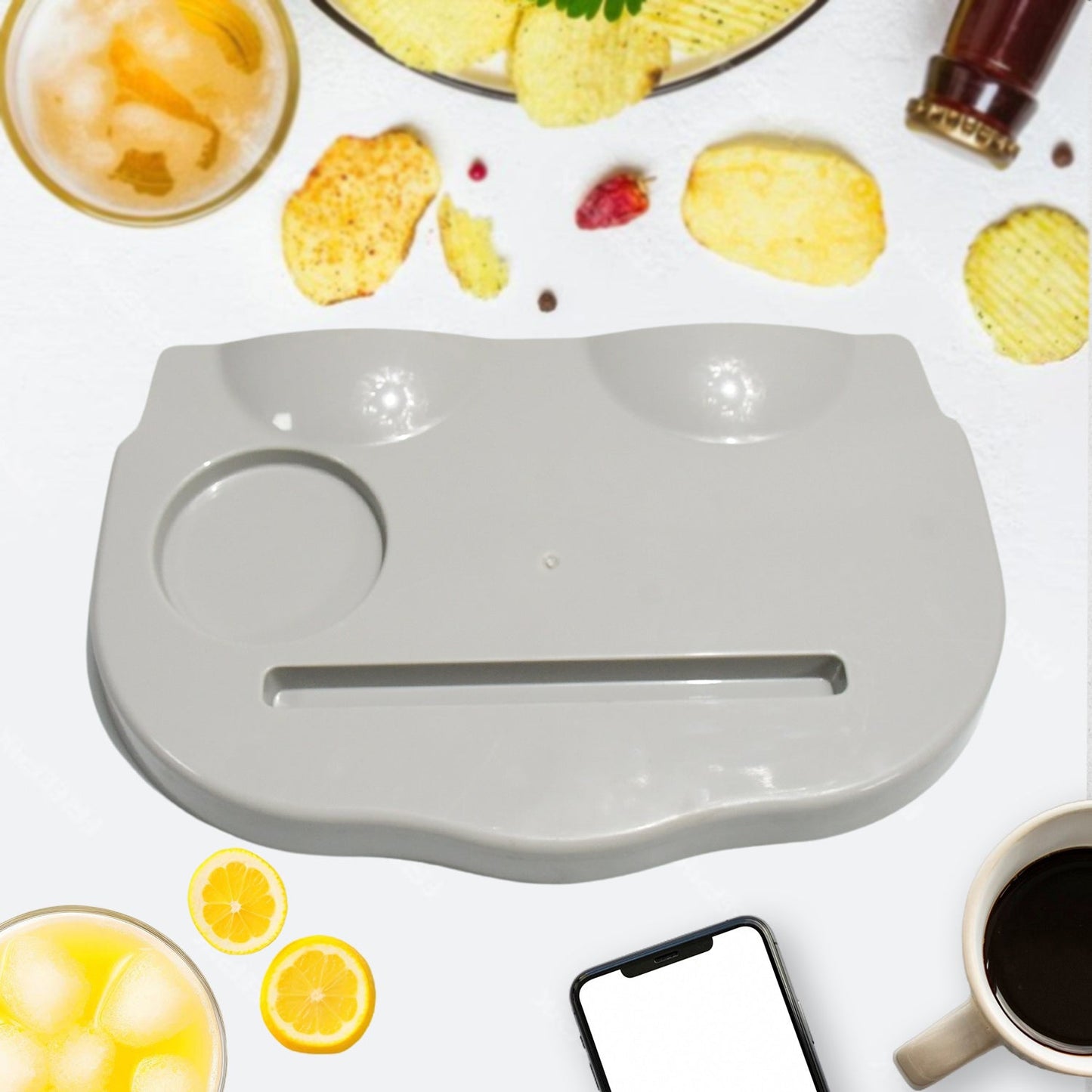 Snack Caddy Tray With A Drink Cup Holder The Ultimate Movie Night - Essentials