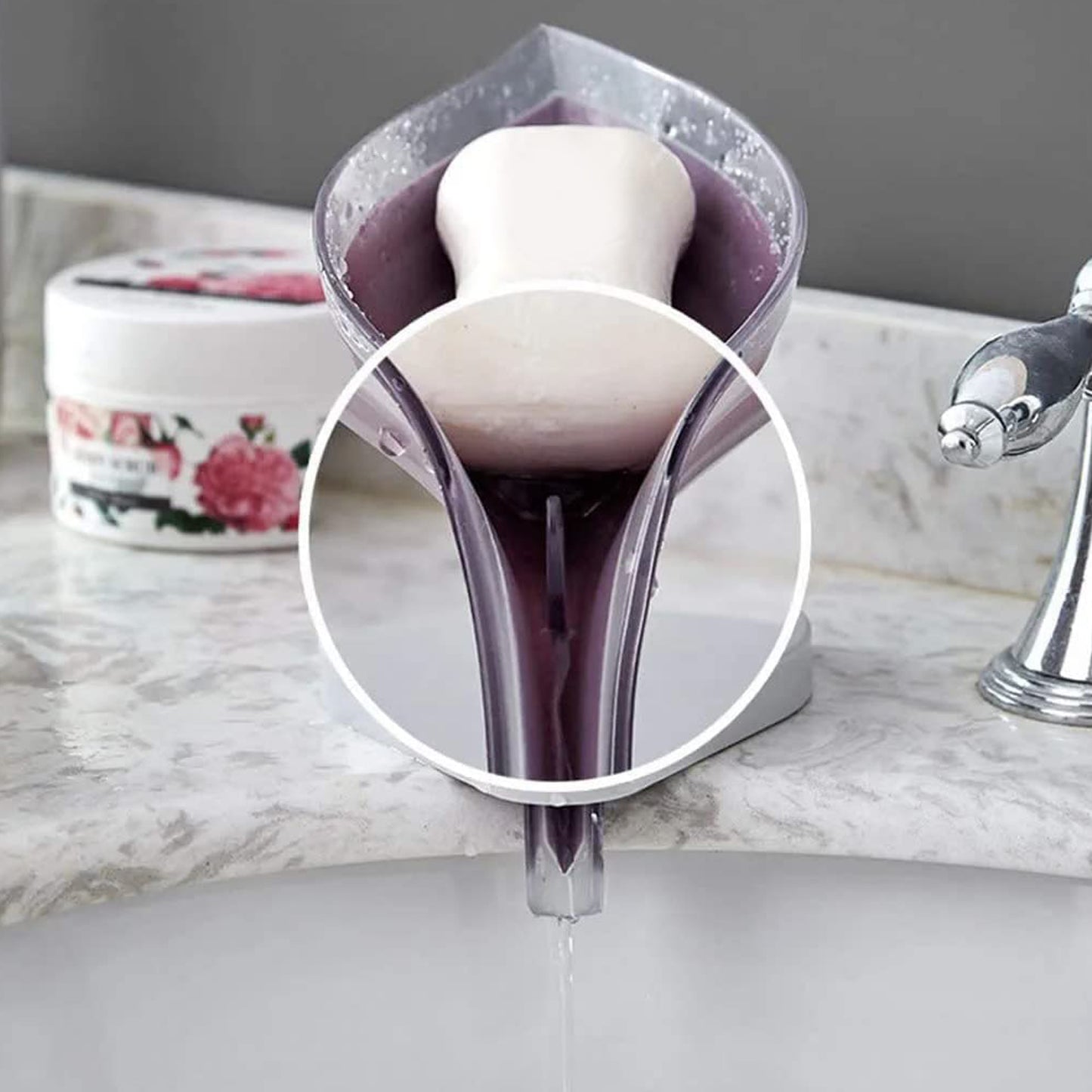 1081 Soap Tray Self Draining Leaf Soap Box Storage Soap Box Rack Leaf Laundry Soap Box With Suction Cup Suitable For Bathroom And Kitchen Plastic Tray Rack (1 Pc) - Essentials