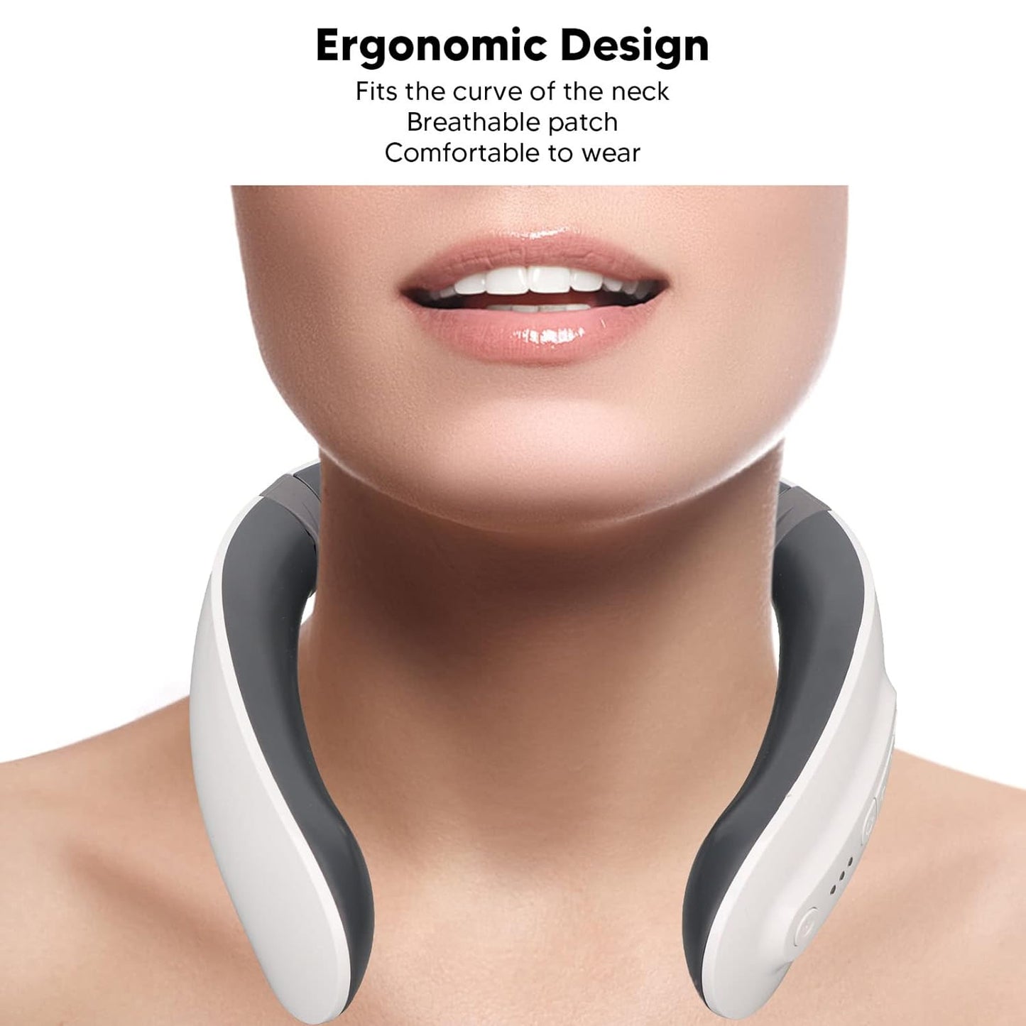 4 Heads Smart Electric Neck And Back Pulse Massager (1 Pc) - Essentials