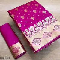 Jacquard Printed Saree for Women (Dark Green, 6.3 m) - Essentials