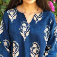Trendy Fashionable block print Kurtis - Essentials