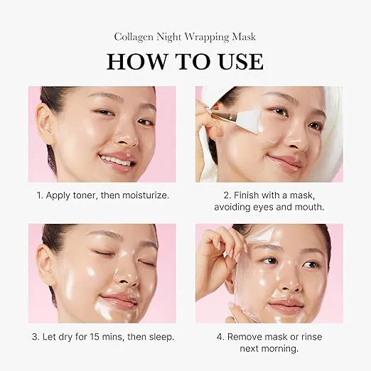 SS Medicube Collagen Overnight Wrapping Peel Off Facial Mask Pack of 1 - Essentials