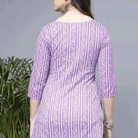 Lavender Short Kurti, Stylish Women's Pure Cotton kurti - Essentials