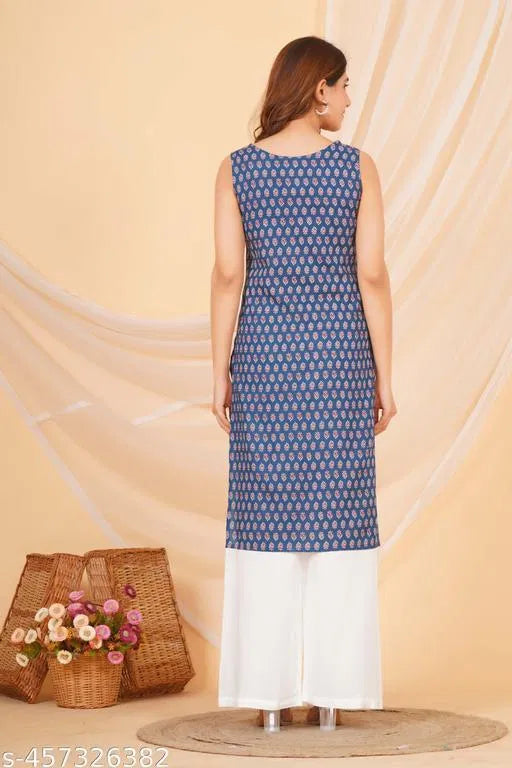 DAILY WEAR KURTI/REGULAR KURTI/FANCY KURTI/CASUAL SLEEVELESS KURTI - Essentials