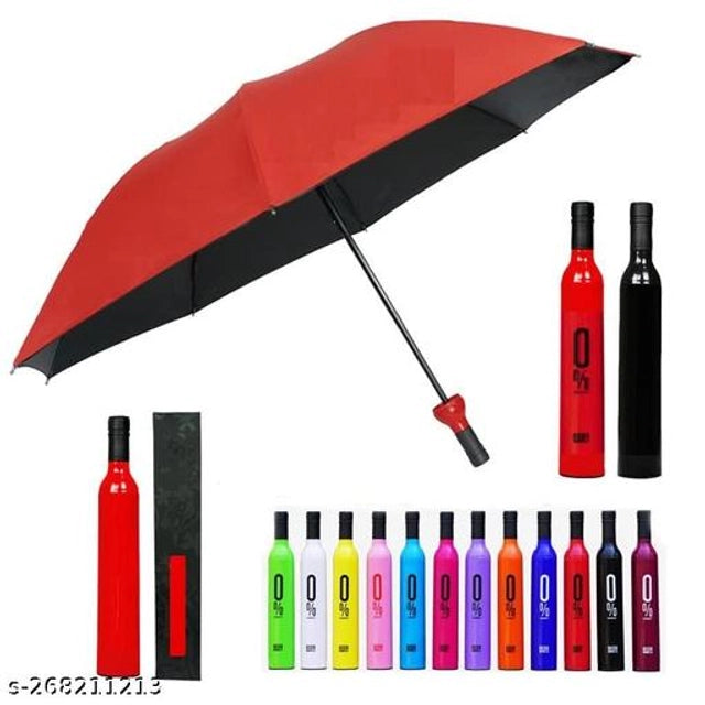 Double Layer Umbrella with Bottle Cover (Assorted, Pack of 1) - Essentials