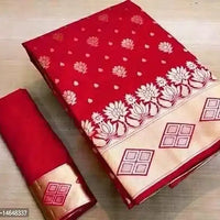 Jacquard Printed Saree for Women (Dark Green, 6.3 m) - Essentials