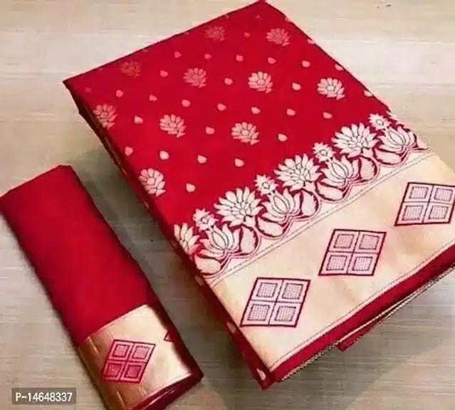 Jacquard Printed Saree for Women (Dark Green, 6.3 m) - Essentials