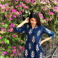 Trendy Fashionable block print Kurtis - Essentials