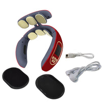 6 Heads Smart Electric Neck And Back Pulse Massager Wireless (1 Pc) - Essentials