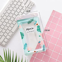 Waterproof Peach Transparent Mobile Pouch With Neck Strap (1 Pc) - Essentials
