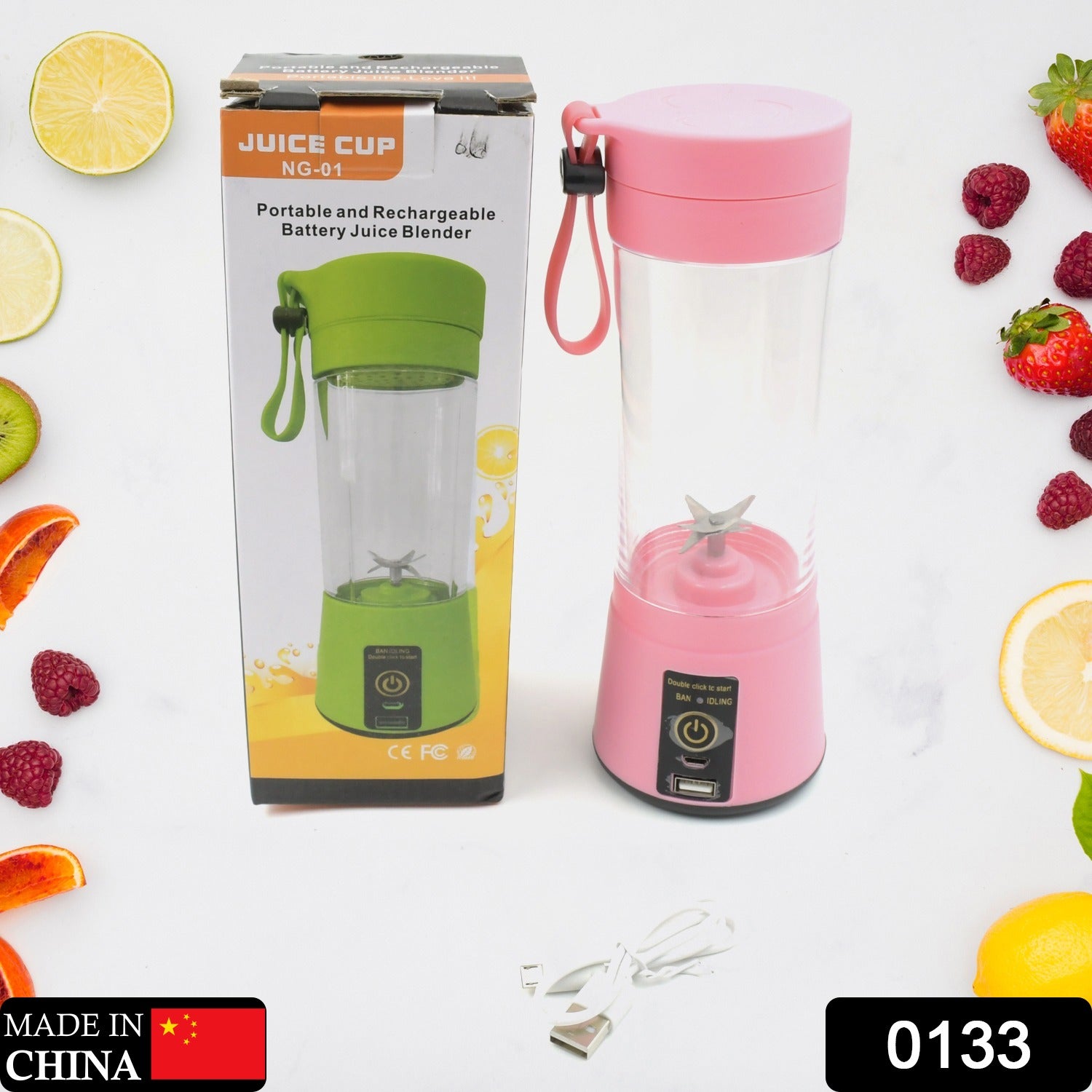 133 Portable Usb Electric Juicer - 6 Blades (Protein Shaker) - Essentials