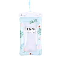 Waterproof Peach Transparent Mobile Pouch With Neck Strap (1 Pc) - Essentials