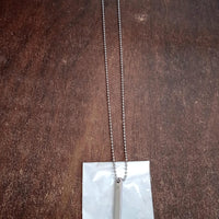 Plain Stick Shape Locket With Chain Stainless Steel Necklace (1 Pc) - Essentials