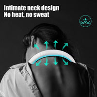 Portable Neck Fan | USB Rechargeable Bladeless Wearable Personal Fan with 3 Speeds – Hands-Free Cooling for Outdoor & Indoor Use - Essentials