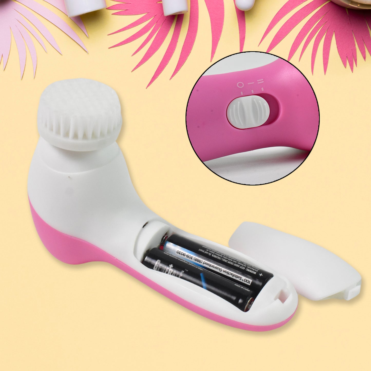 Facial Beauty Brush Face Massager (1 Pc  With 2 Aa Battery Included) - Essentials