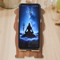 Wooden Cartoon Shape Design Mobile Stand  (1 Pc) - Essentials