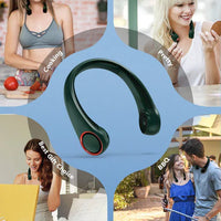 Portable Neck Fan | USB Rechargeable Bladeless Wearable Personal Fan with 3 Speeds – Hands-Free Cooling for Outdoor & Indoor Use - Essentials