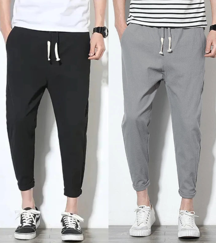 Men Solid  Track Pants ( Pack Of 2 ) - Essentials