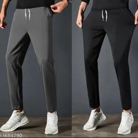 Men Solid  Track Pants ( Pack Of 2 ) - Essentials