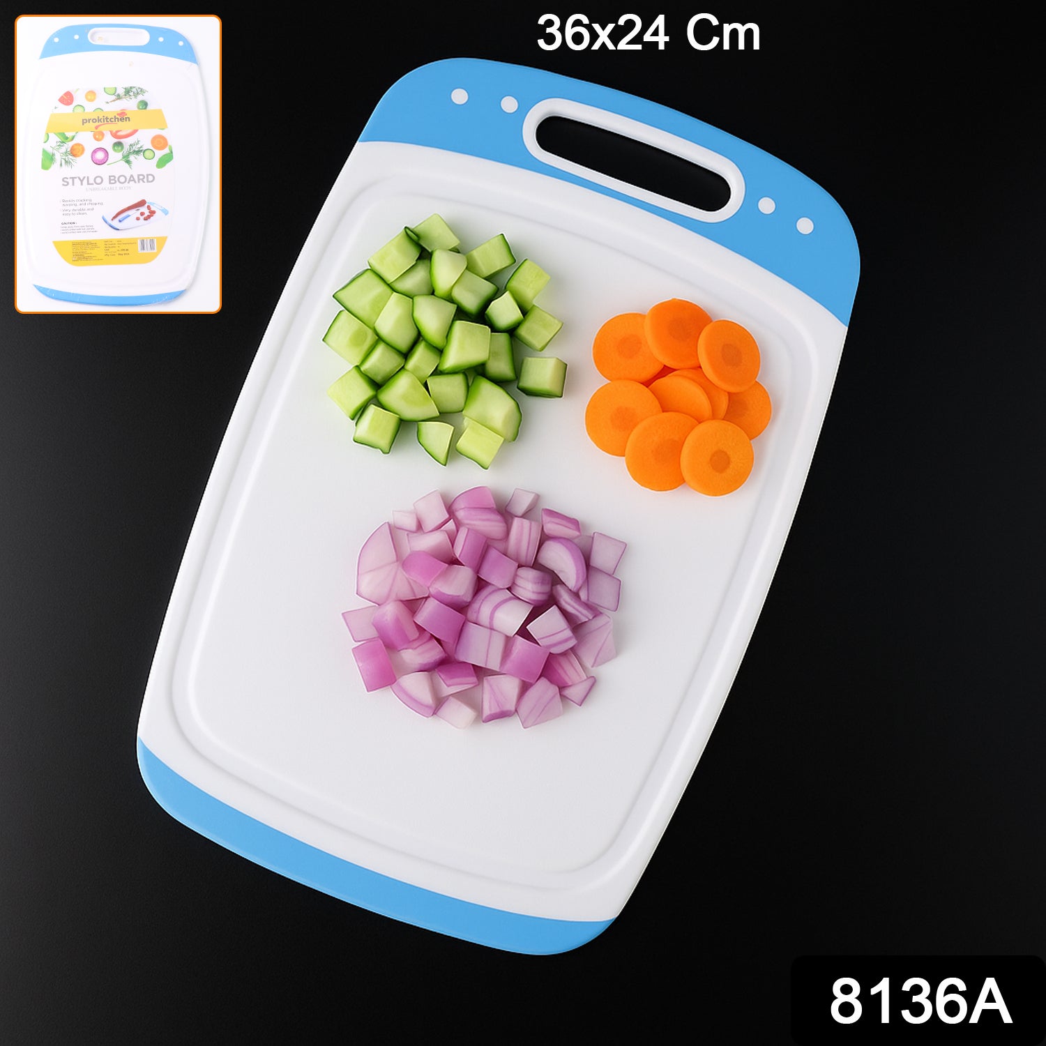 Ganesh Vegetables And Fruits Cutting Chopping Board Plastic Chopper Cutter Board (1 Pc) - Essentials